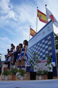 表彰式で、日の丸、、、藤波３位でした。